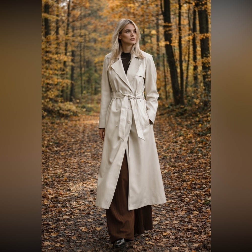 Anthropologie NWT High-Shine Trench Coat size 12.
